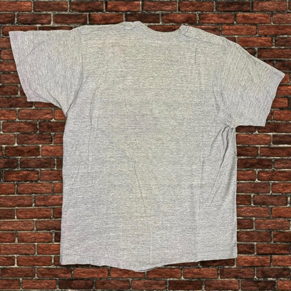 90s Single Stitch Fruit of the Loom Tool Time Grey Vintage - Picture 2 of 4